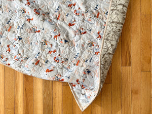 Wild Winter Wholecloth Lap Quilt