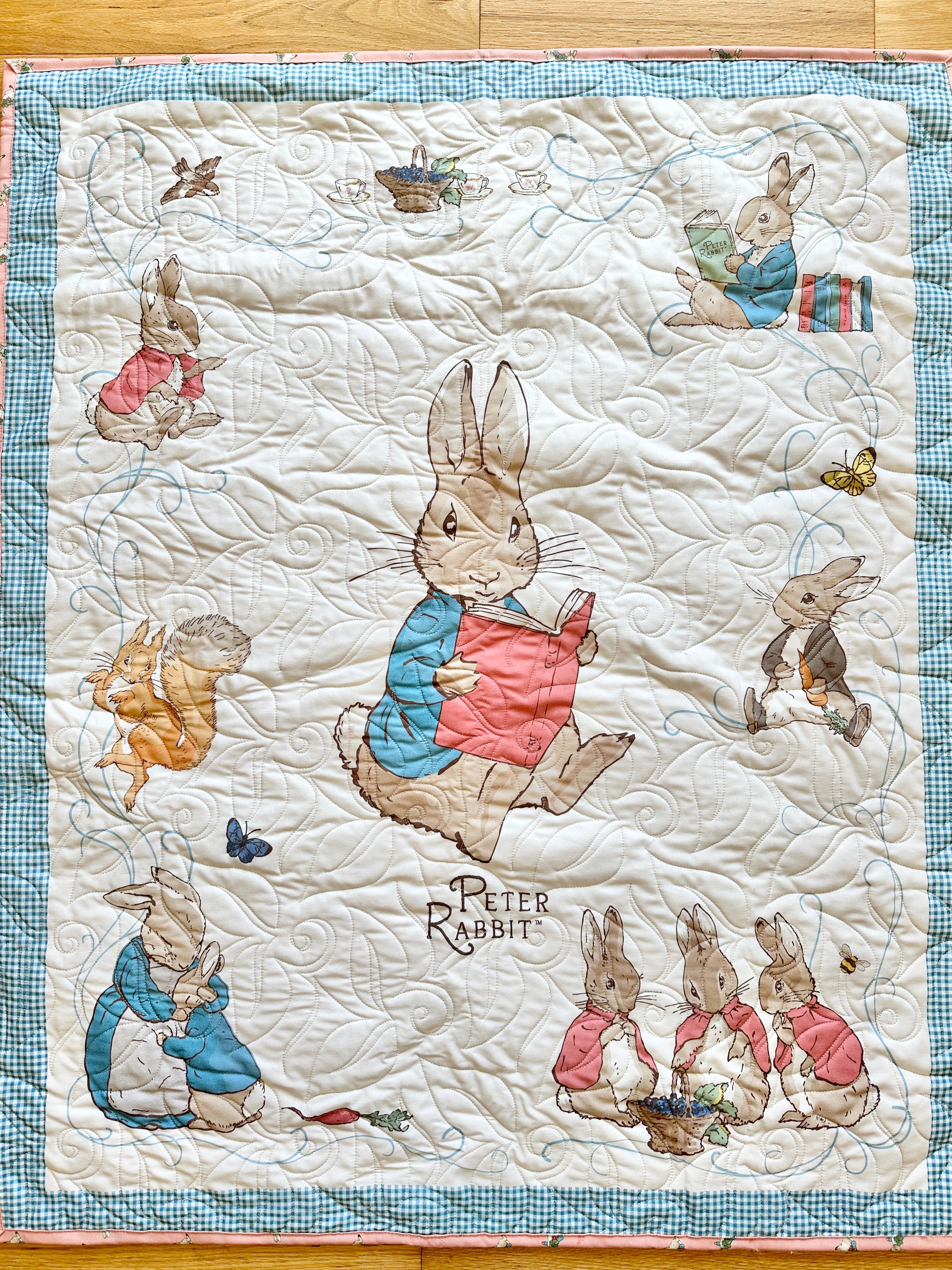 Storybook Wholecloth Quilt with Benjamin Bunny