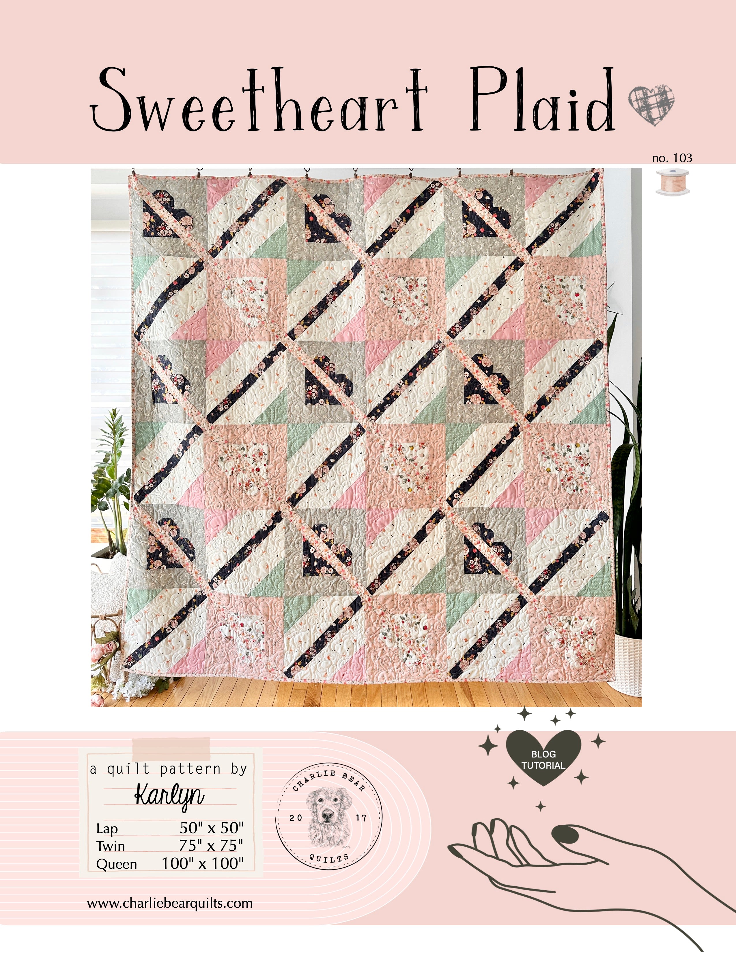 Sweetheart Plaid Quilt PDF Pattern